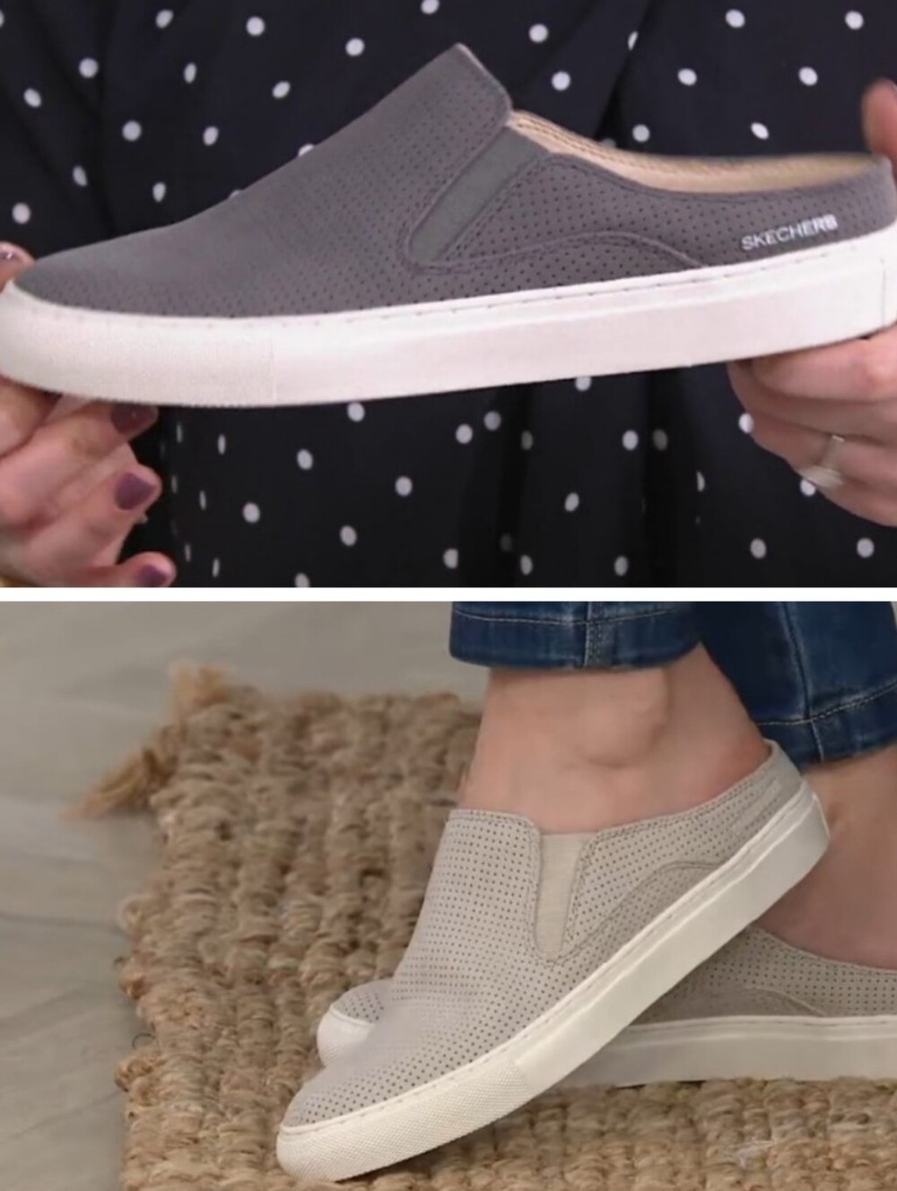 Skechers Slip-On Perforated Memory Foam Loafers
